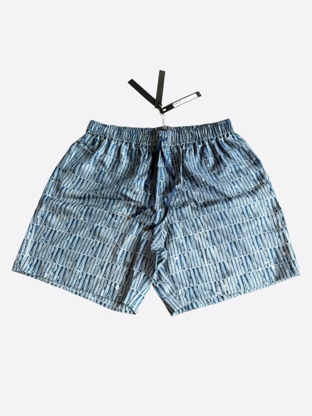 Amiri Blue & White Gradient Logo Shorts